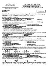 Đề kiểm tra học kỳ I môn Vật lý Lớp 12 - Mã đề 132 - Trường THPT Sóc Sơn